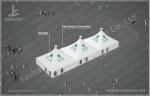 Custom Big 10X10 Gazebo Replacement Canopy Waterproof For Banquet Dinner Party