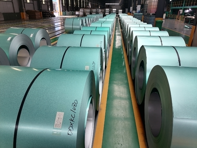 0.38mm ASTM A653 Prepaiting Coil APF PPGL PPGI Steel Coil For Roofing Materials 2