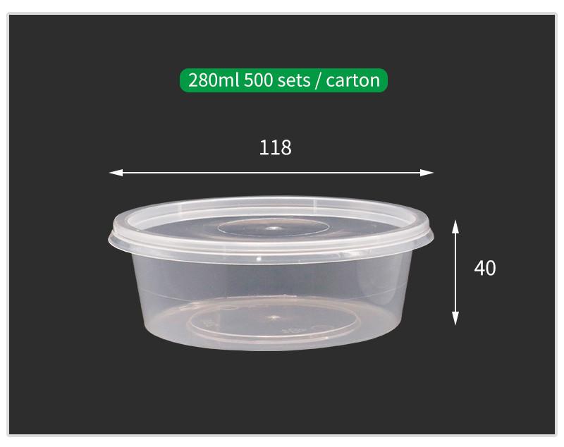 Microwave Safe Takeaway Round Hot Soup Bowl Disposable With Plastic Lid