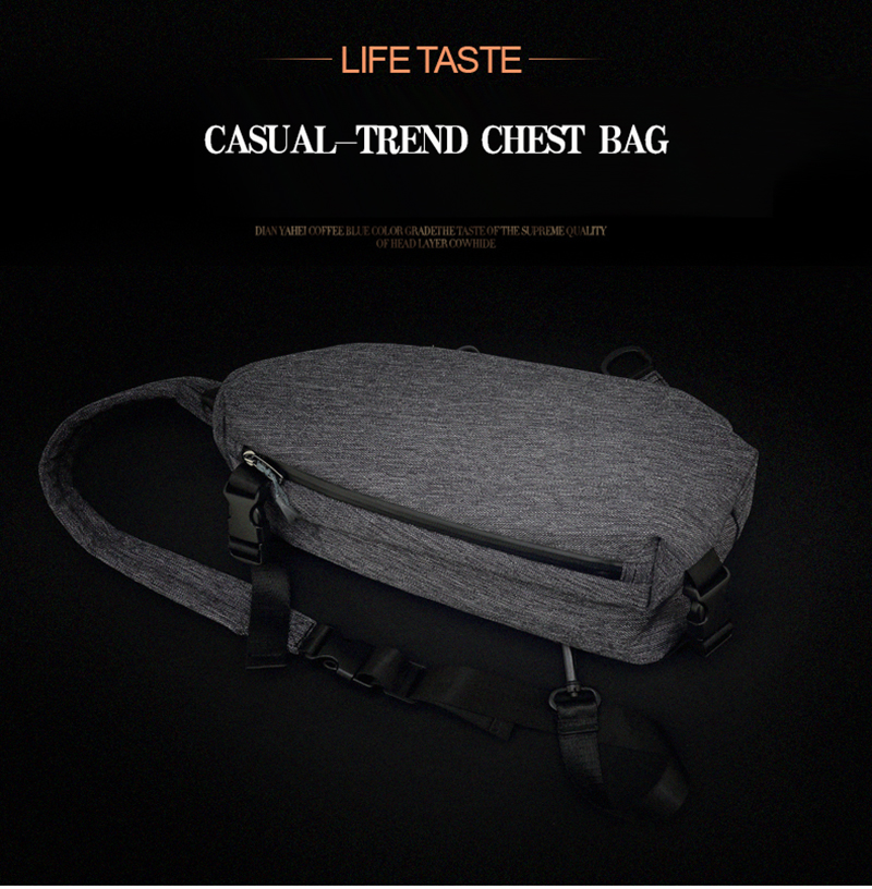Nylon PU Anti Theft Crossbody Chest Sling Bags 19*10*31cm