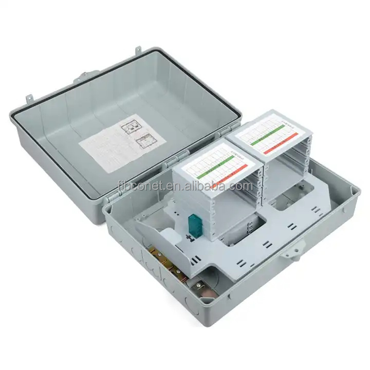 64 Core Fiber Optic Splitter Box Distribution Terminal Box for Wall or Pole Mounting
