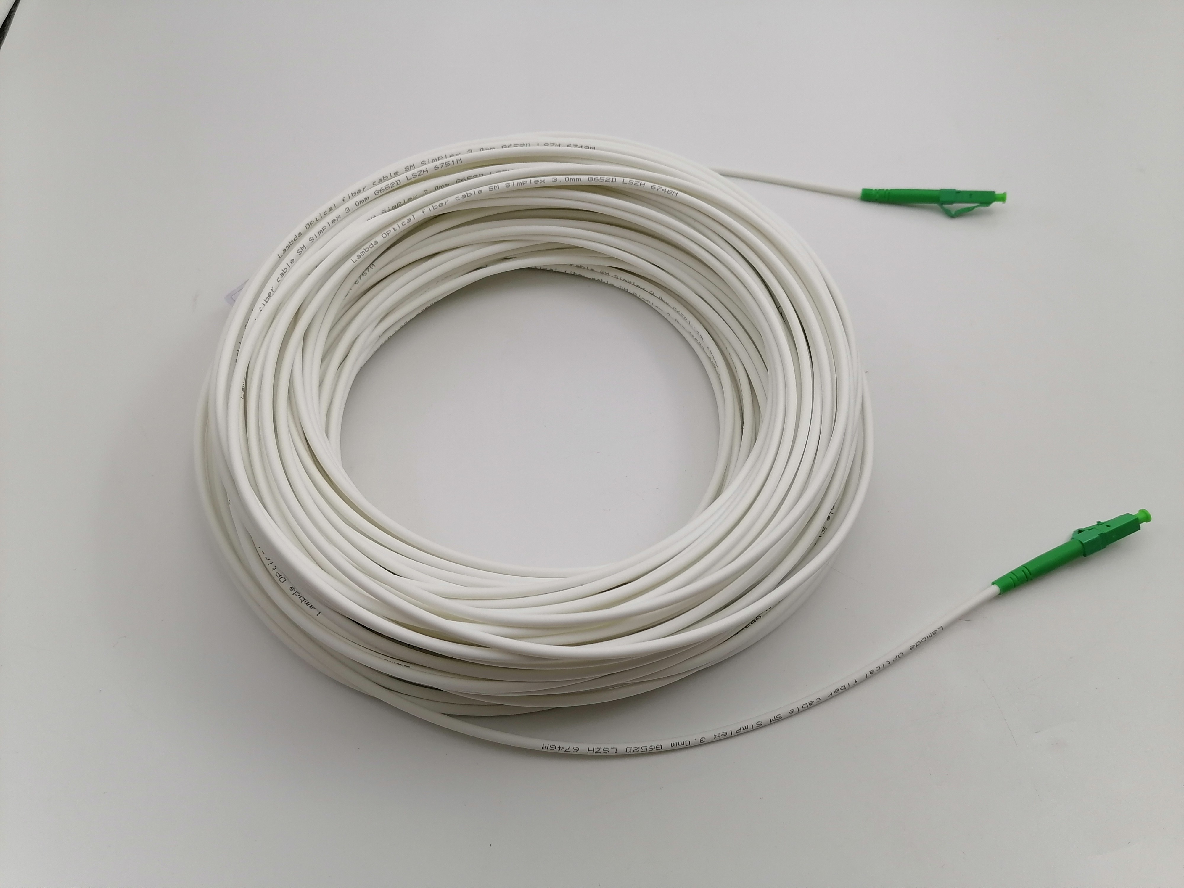 Lc Apc To Lc Apc Fiber Patch Cord 3.0mm PVC OFNP 10m
