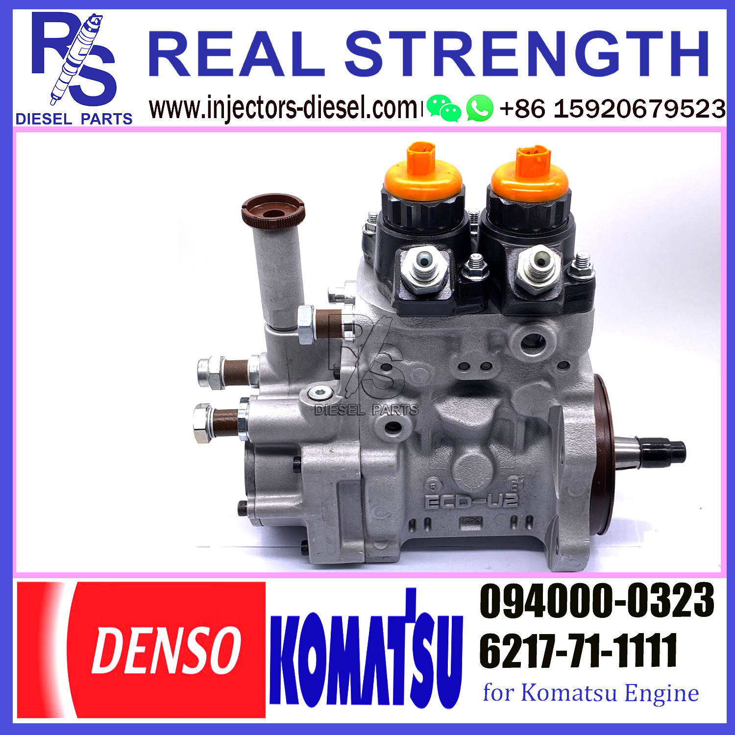 DENSO common rail pompa iniezione carburante motore diesel 6217-71-1111 094000-0322 6217-71-1120 094000-0323 for Komatsu