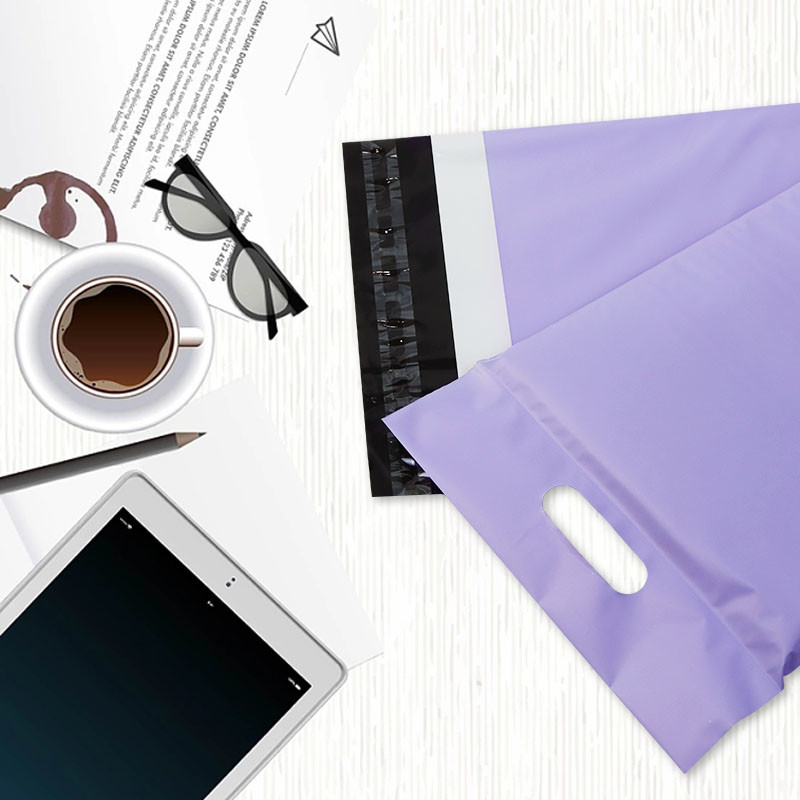 12 Silk Customised Courier Bags With Handle Self Adhesive