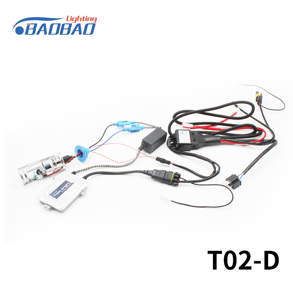 T02-D Car Mini double lens hi/low projector lens hid xenon kit
