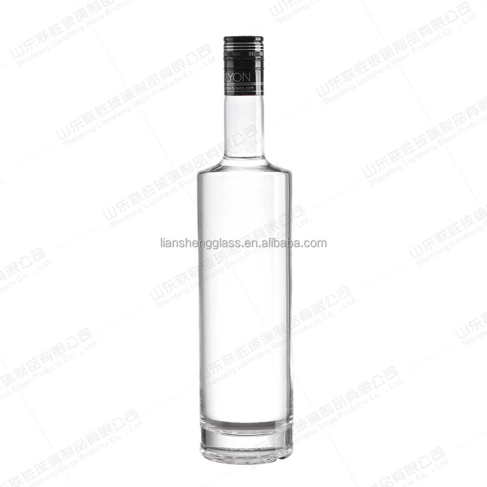 Customied Bottle Color 375ml 750ml Screw Lids Bottle for Vodka in Transparent Bottle