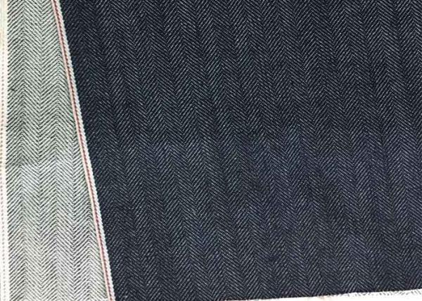 Buy Indigo Herringbone Denim Fabric Stretchable 99 Cotton 1 Spandex 12.3 Ounce at wholesale prices