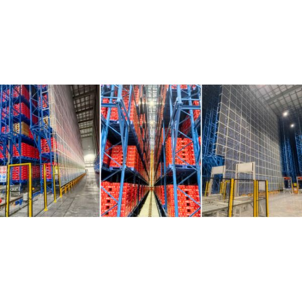Double Deep pallet Stacker Crane ASRS, Floor Supported SRM(Storage Retrieval Machine), Automatic Storage And Retrieval System,Room Temperature