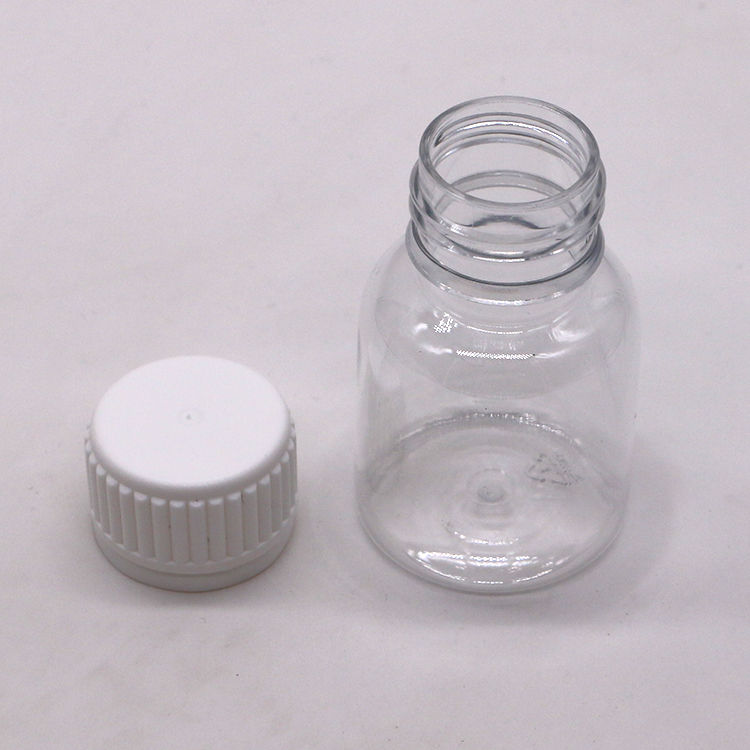 Tamper Evident Cap 50ML PET Cough Syrup Bottle for Oil Lubricating Oral Liquid Storage