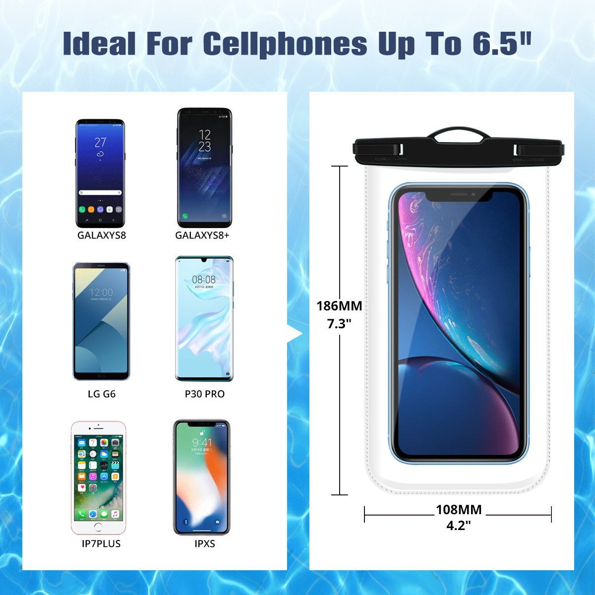 Underwater Phone Waterproof Cover Waterproof Swimming Bag Case Phone Pouch
