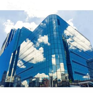 Quality Construction Waterproof Exterior Wall , Aluminum Double Glass Curtain Wall for sale