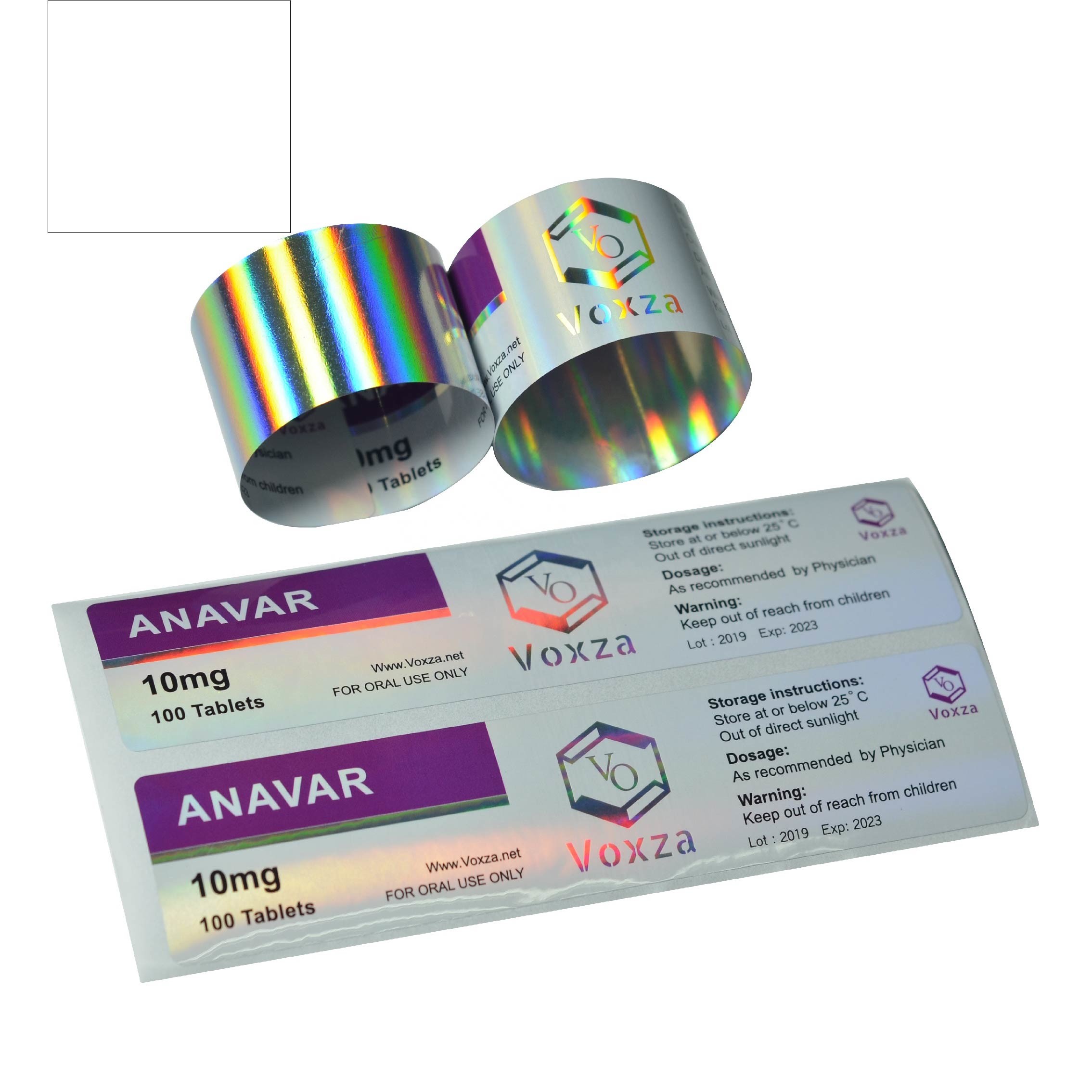 Printing Glass 10ml Vial Labels Custom Holographic Labels For 10ml Bottles