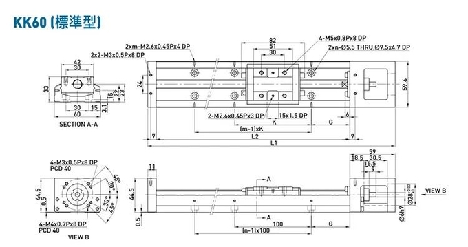 Actuator Heavy Duty Precision Cnc Systems Linear KK Module KK60 Single Axis Robot 0