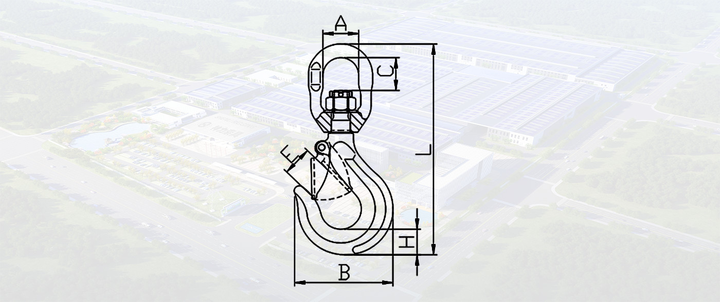 SLR268-G80 SWIVEL HOOK WITH LATCH