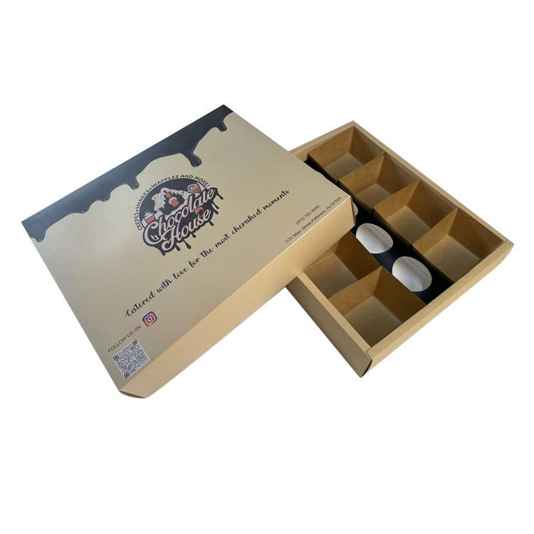 Food Grade Kraft Paper Sushi Cookies Delivery Box with Custom Size Accepted and Logo