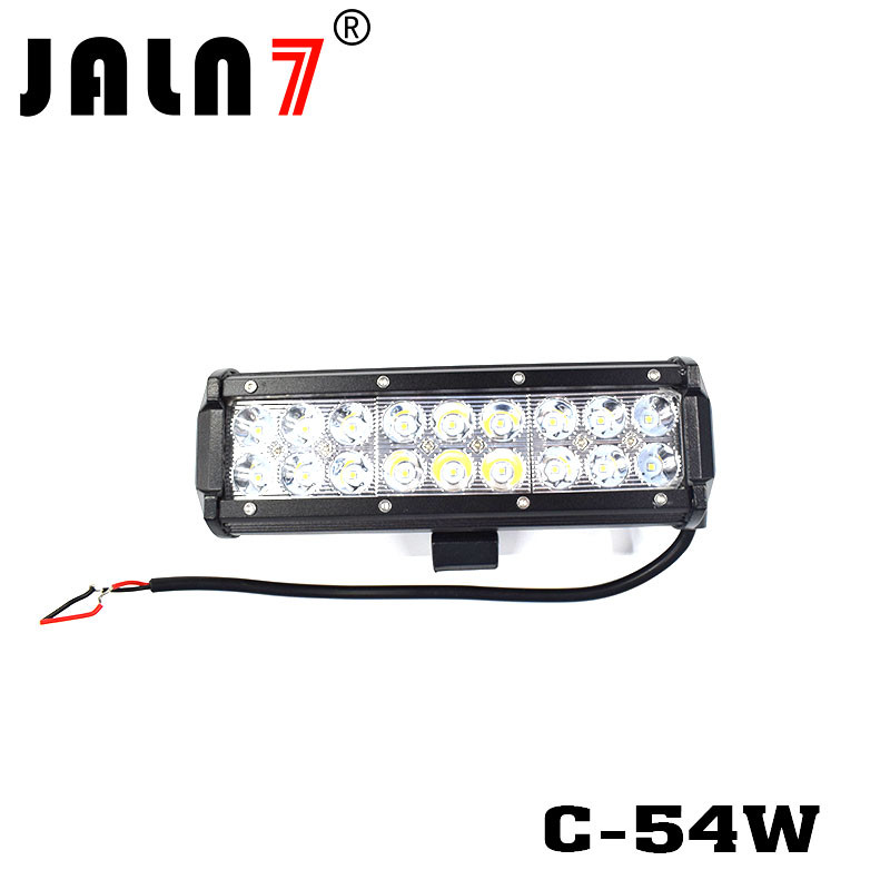 LED Light Bar JALN7 54W CREE Spot Flood Combo LED Driving Lamp Super Bright Off Road Lights LED Work Light Boat Jeep
