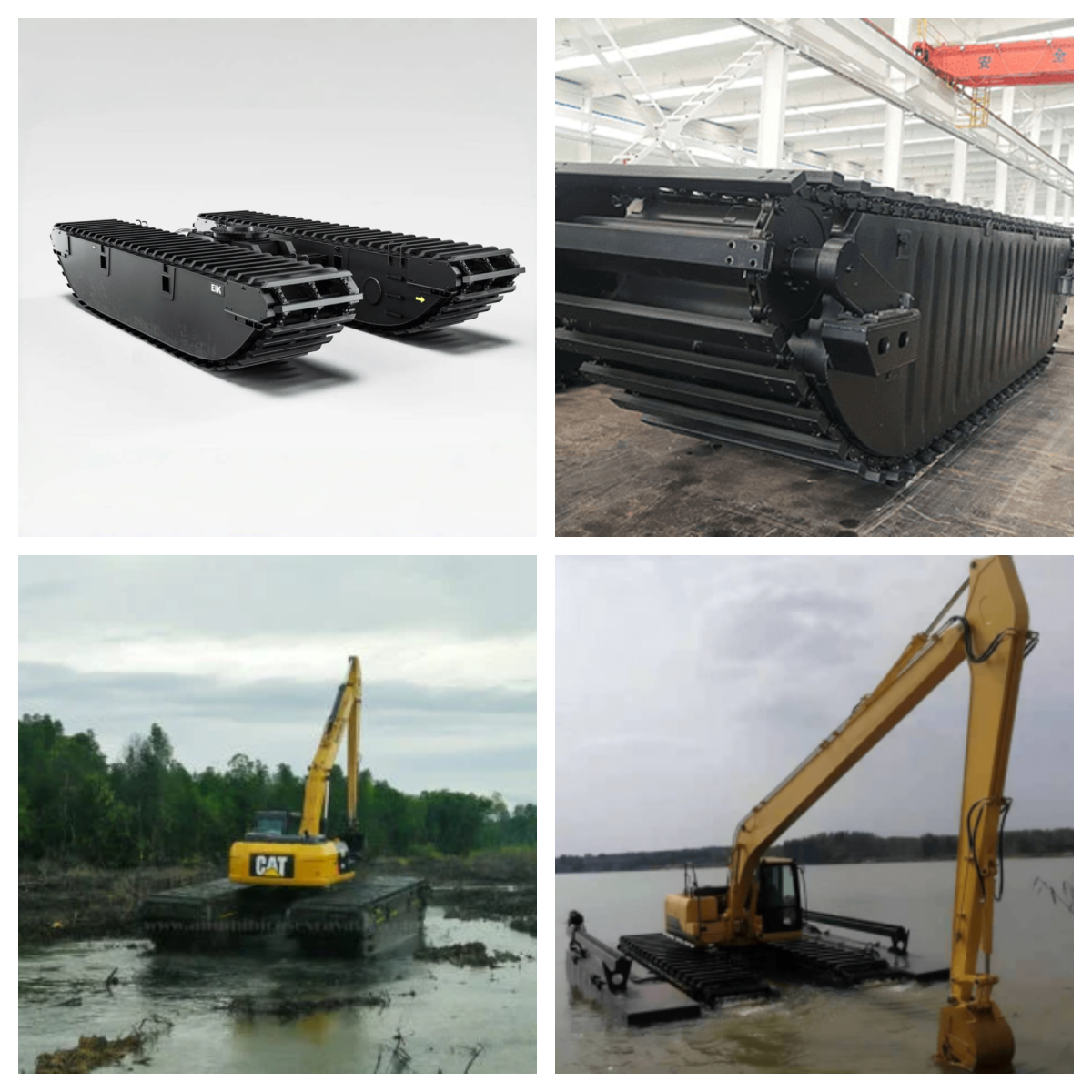 Swamp Amphibious Excavator Chassis Hydraulic Dredging Pontoon Undercarriage System