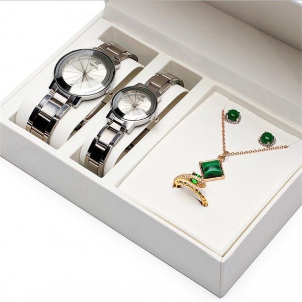 Ivory Board PU Leather Gift Display Boxes Eco Friendly For Ring Jewelry Watch Wallet