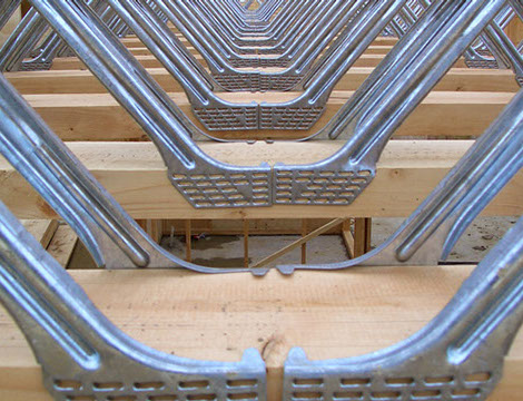 Customized Logo Galvanized Z275 Open Web Steel Joist for Wood Frame Construction 1.2mm Thickness