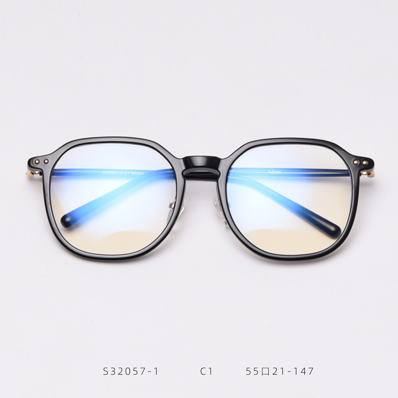 Korean TR90 Frame Optical Plain Lens Glasses Unisex Blue Light Blocking