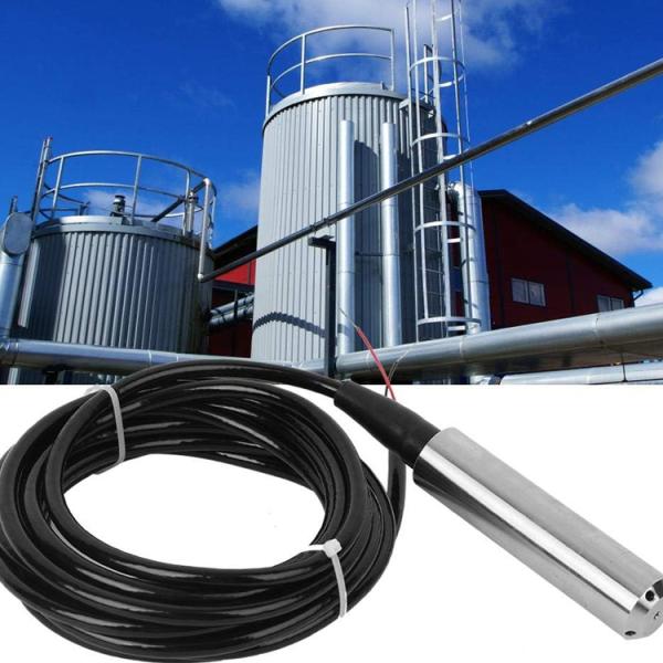 Liquid Level Sensor, RJ-136 12-32VDC 4-20mA Signal Output Anti-blocking Water Level Sensor Detector, Liquid Level Transmitter(0-1m)