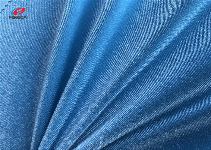 Plain Dyed Pressed Spandex Velvet Fabric 75d For Skirt Trouser Jacket