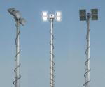 portable light tower 6m 20ft telescopic mast pole light 200W*4 LED light outdoor