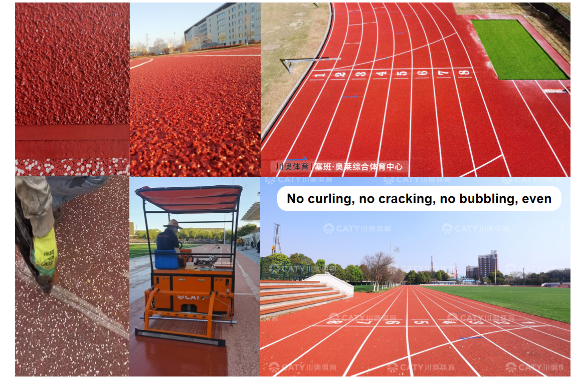 Premium Prefabricated Synthetic Rubber Running Track EPDM Rubber Surfacing Blue Fireproof Rubber Surface