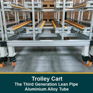 Quality The Third Generation Lean Pipe Aluminium Alloy Tube For Trolley Cart for sale