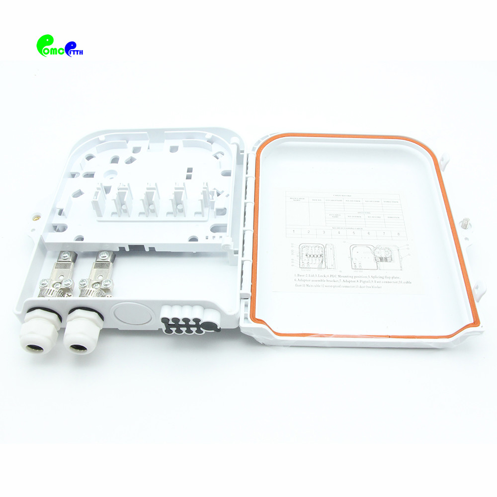 Weatherproof FTTH Optical Distribution Box 8 Cores Fiber Optic Terminal Box