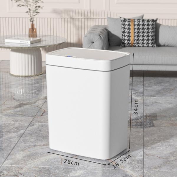 14L Slim Smart Sensor Trash Can Electric Automatic Plastic Garbage Bin Office Kitchen Home Rubbish Dustbin