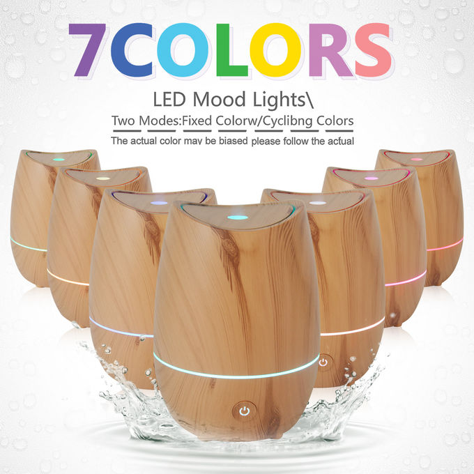 350ML Ultrasonic Aroma Diffuser Home Use Light Wood Diffuser With 7 Color Lights