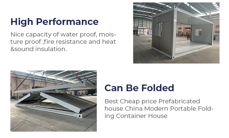 House Aluminum Window Prefab Modular Z Folding Container Homes with Optional Size and Easy Install Design