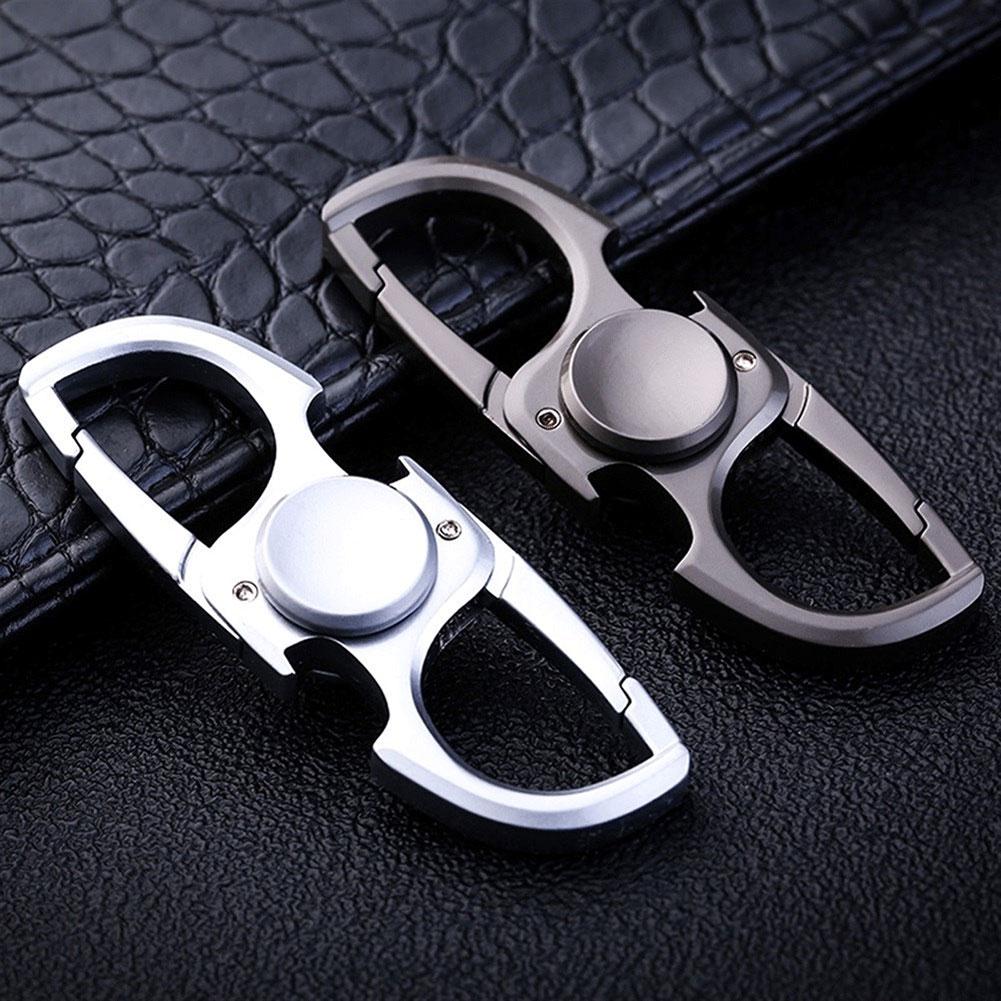 Unisex Metal Keychain Bottle Opener Fidget Spinner Toy for Anxiety and Stress Relief