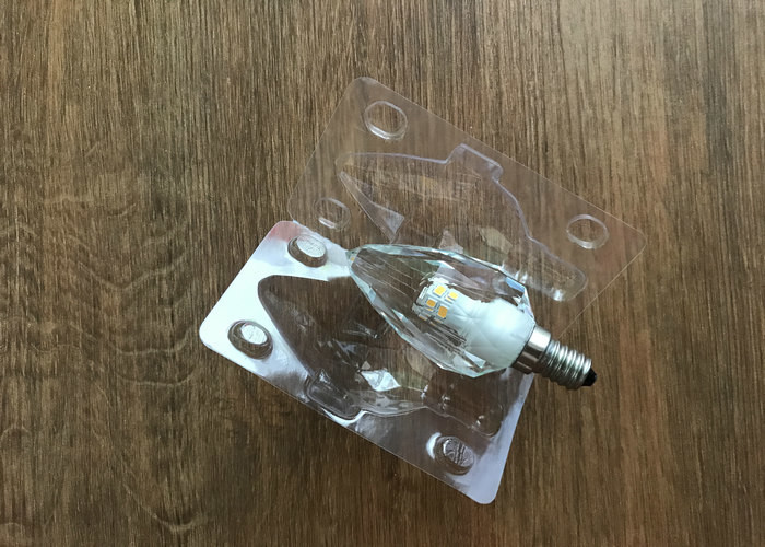 450lm Dimming Led Candle Lights , 4.3w 2700k Light Bulb Crystal E12 Base