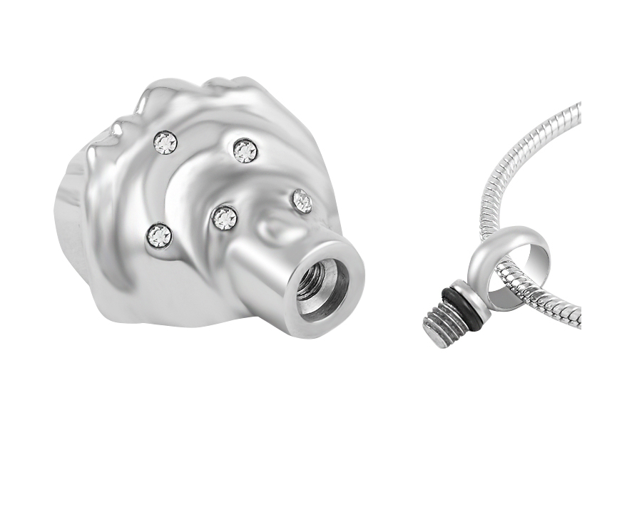Engravable Cupcake Stainless Steel Cremation Jewelry Urn Pendant Perfect for Human Ashes