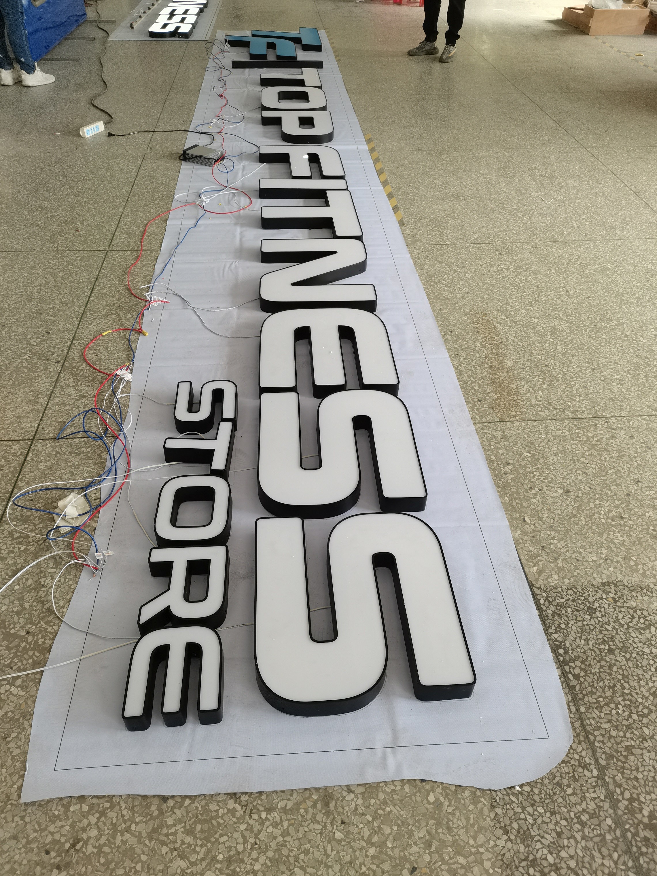 Illuminated Acrylic 3D LED Letter Signs White Wall Mounted / hanging