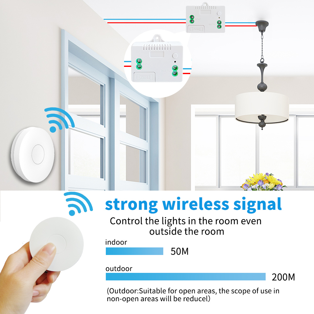 SIXWGH Wireless Wall Switch RF433MHZ RF Wireless Switch