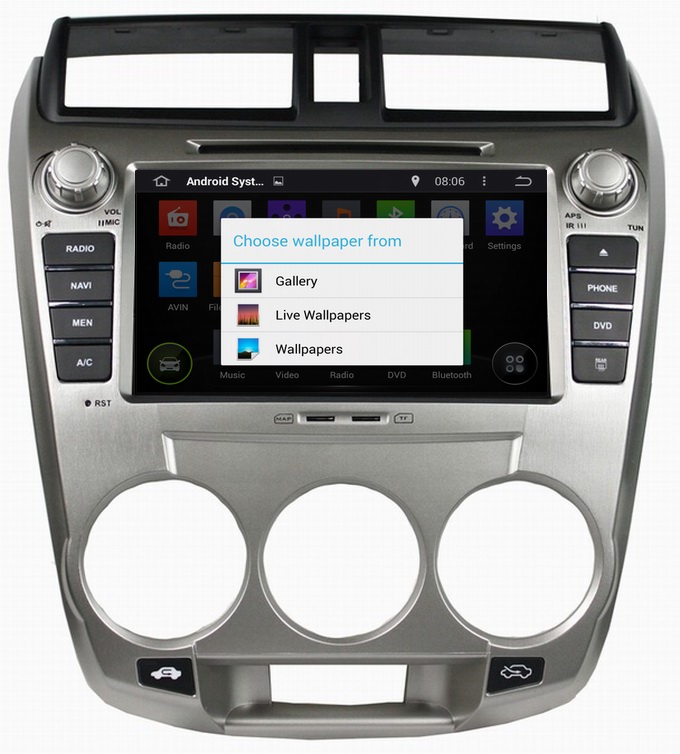 Ouchuangbo Car DVD GPS Navigation Stereo System for Honda City 1.5L 2008-2012 Android 4.4