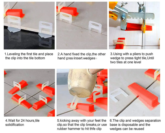 3mm Plastic Floor Tile Leveling Clips Project Source Tile Leveling System ODM