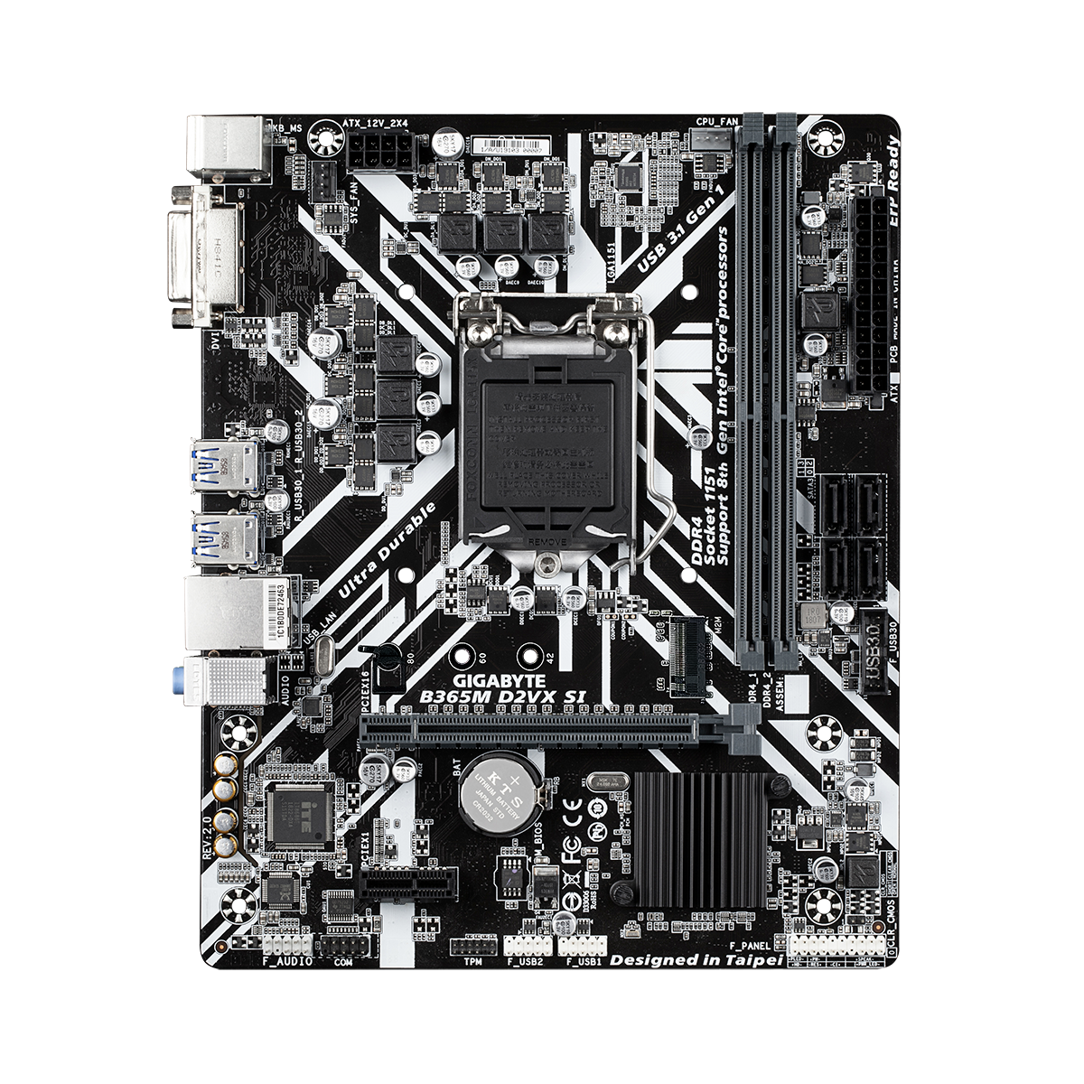 Customized GA-B365 M D2VX SI Computer MotherboardGI LGA 1151 6th 7th 8th 9th Gen RAM 32G HD DDR4 PC Mainboard Computer