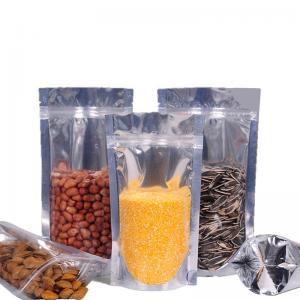 China Recycled One side clear aluminum foil printing pouch zip lock packaging bags on sale