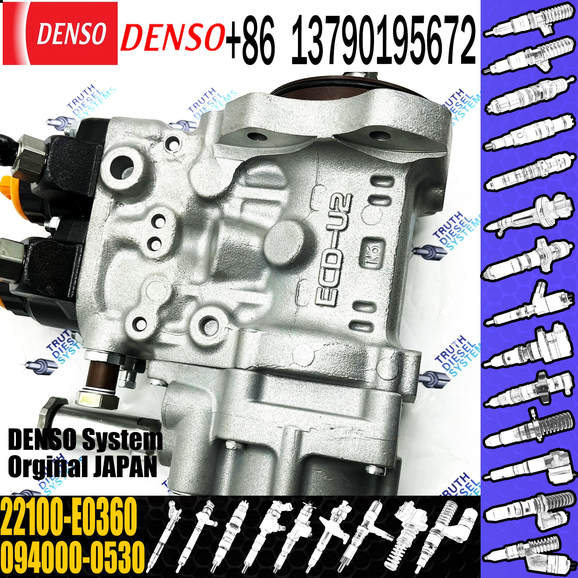 High quality common rail diesel fuel pump 094000-0530 22730-1330 22100-E0360
