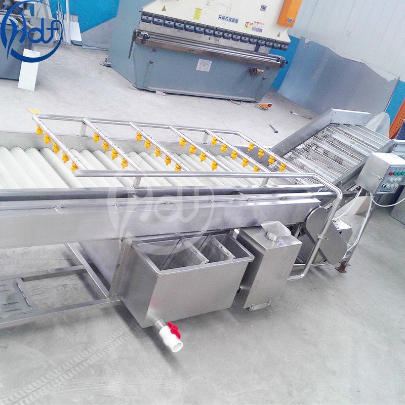 Automatic fruit and vegetable processing line spinach washing and drying machine