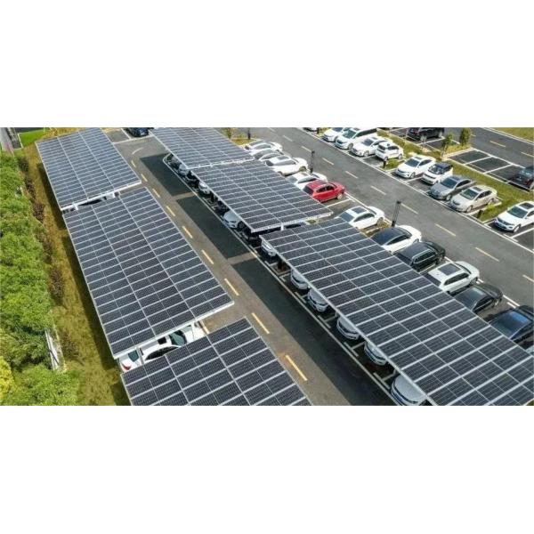 Electric Vehicle Solar Panel Parking Lot With Charging Pile 2 In 1 Charing Solution