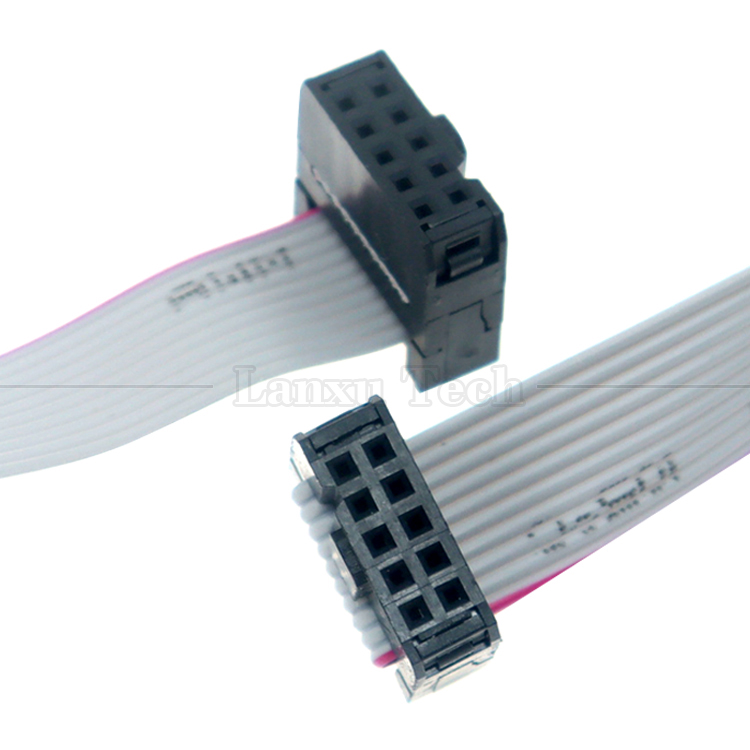 Female to Female 10 PIN 1.27mm Pitch IDC 2.54mm Connector GPIO Grey Flat Ribbon Wire Cable for Hard Drives CD Raspberry Pi