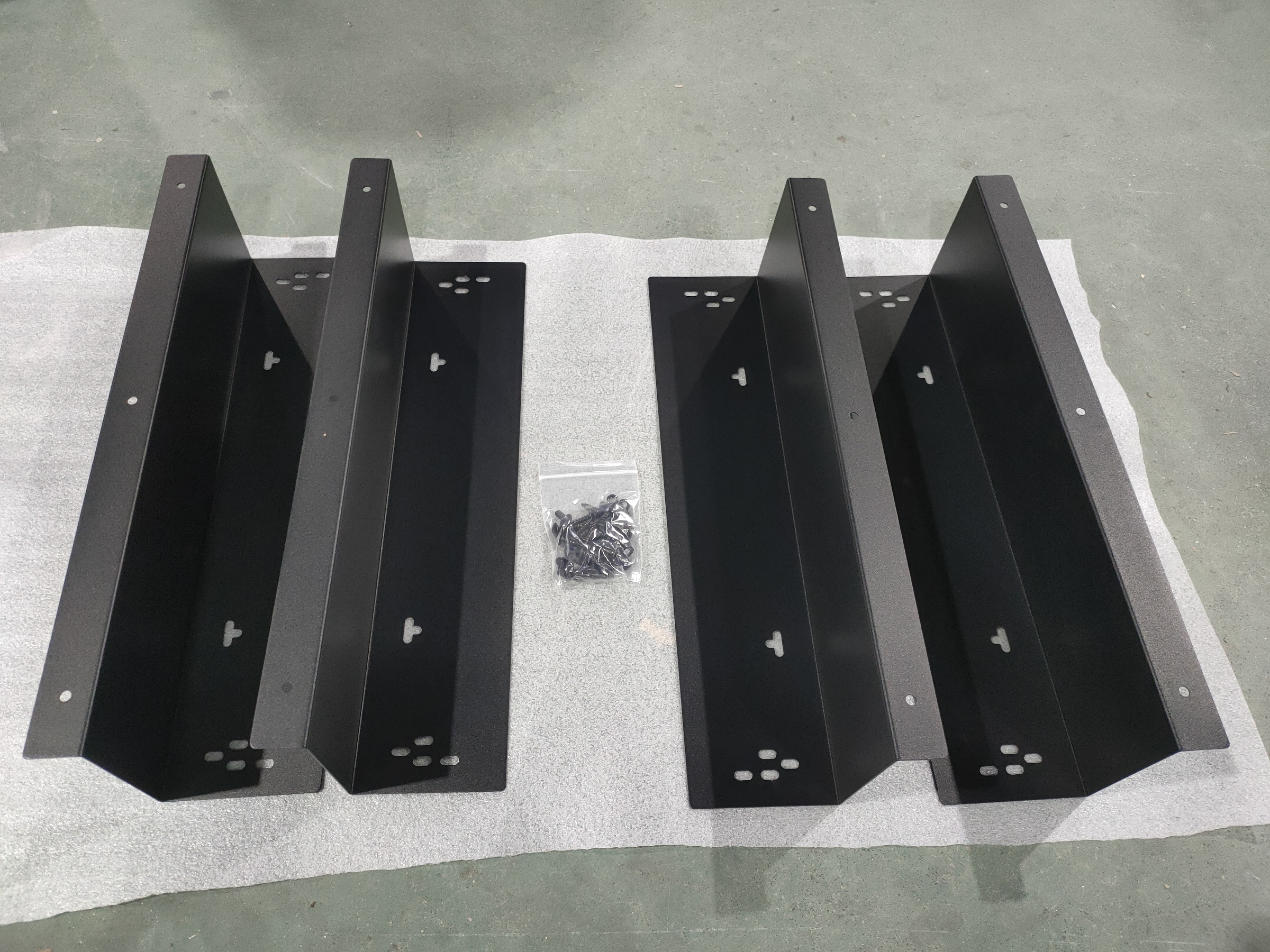 Work Process Under Counter Mounting Metal Bracket for Organized Cash Register Setup