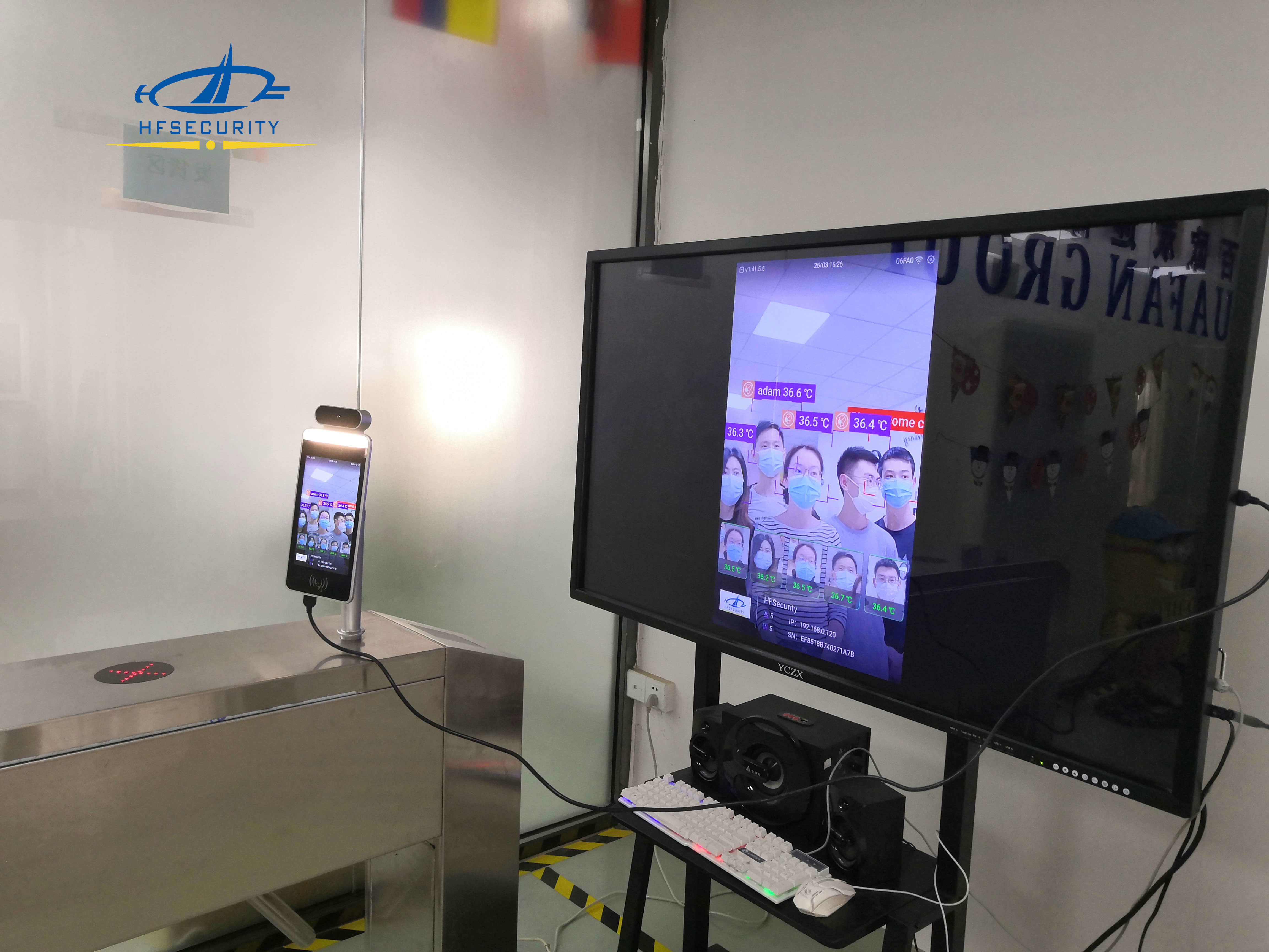 HFSecurity RA10T 10.1 Inch Wtaerproof Face Recognition kiosk Time Attendance System