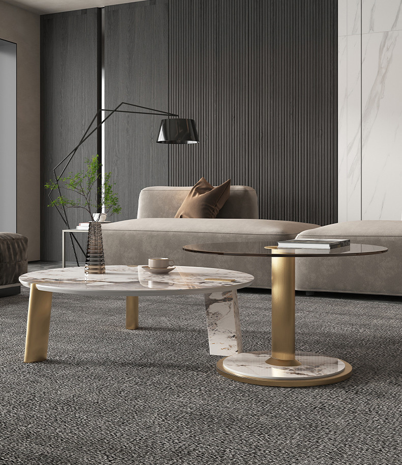 Rock Board Bedroom Coffee Table Round Zero Formaldehyde Rock Coffee Table