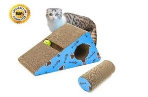 China Various Color Corner Cat Scratcher SGS 100% Eco - Friendly With Water Repellent on sale